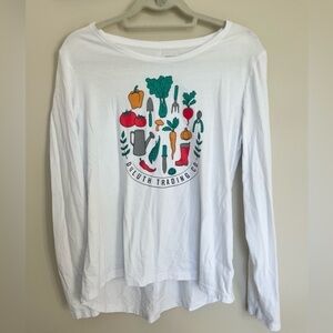 Duluth Trading Company Long Sleeve Gardening T-shirt Size Large White